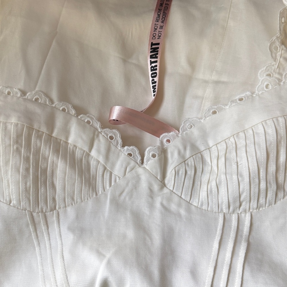 HOUSE OF CB 'Tilly' White Pin Tuck Mini Dress NWT - Picture 13 of 16